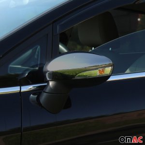 Ford Fiesta Mirror Cover - Omac - Gloss Dark 2 Pcs - Chrome - '11-'19